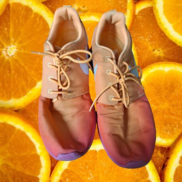 Nike Women's Ombre Atomic‎ Mango Roshe Run Athletic Shoes Size 8.5 - Picture 2 of 10